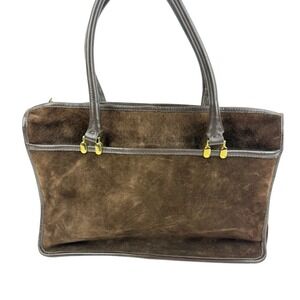 Vintage Plaza Frontenac VIP Brown Suede Leather Tote Shoulder Bag